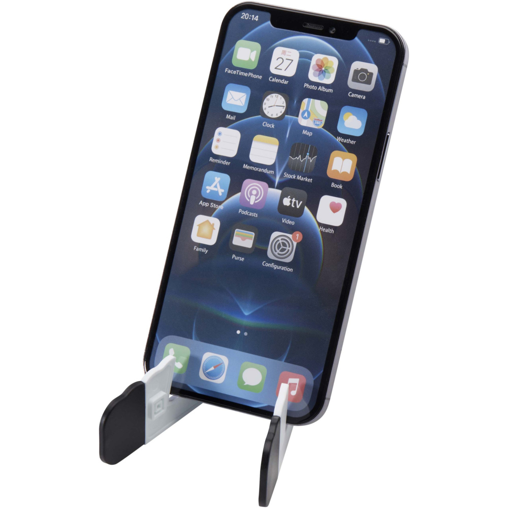 Logotrade promotional giveaway picture of: Buna recycled plastic foldable tablet and phone stand