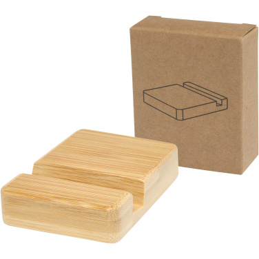 Logo trade promotional products image of: Ebla bamboo phone stand
