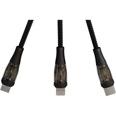 Logotrade promotional merchandise photo of: SCX.design C50 5-in-1 fast charging 100W/5A cable with digital display
