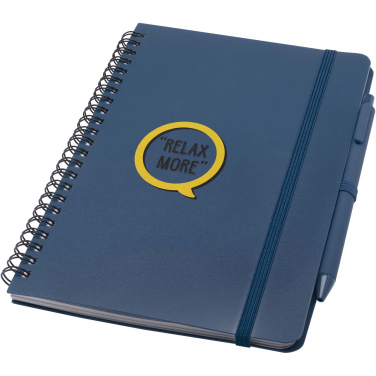 Logotrade promotional giveaways photo of: Thalaasa A5 ocean-bound hard cover notebook with ballpoint pen (black ink)