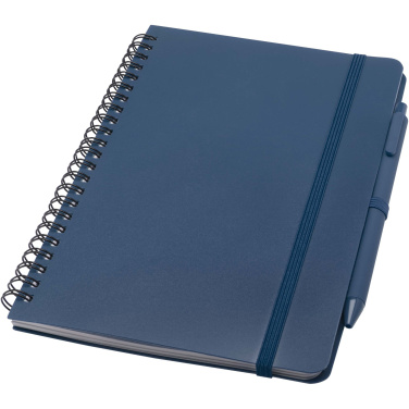 Logotrade promotional item picture of: Thalaasa A5 ocean-bound hard cover notebook with ballpoint pen (black ink)