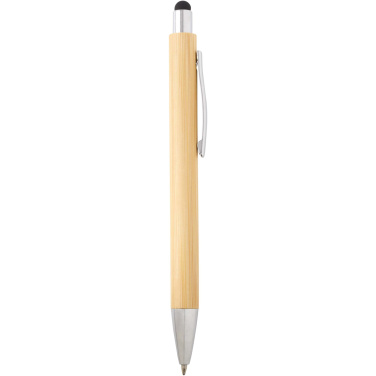 Logotrade promotional item picture of: Oblys bamboo ballpoint pen and mechanical pencil set (black ink)
