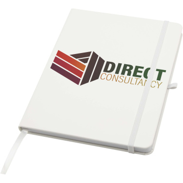 Logo trade advertising products image of: Teak A5 recycled hard cover notebook with lined pages