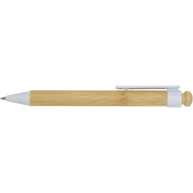 Logotrade promotional products photo of: Rattan bamboo and recycled plastic ballpoint pen (black ink)