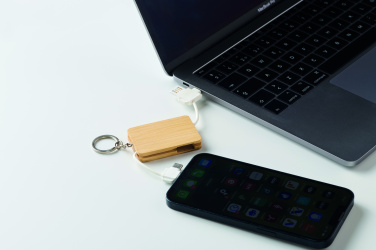 Logo trade advertising products image of: Key ring charging cable