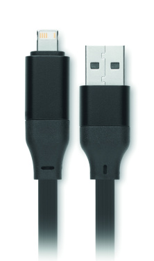 Logotrade promotional merchandise picture of: 60W cable keyring recycled ABS