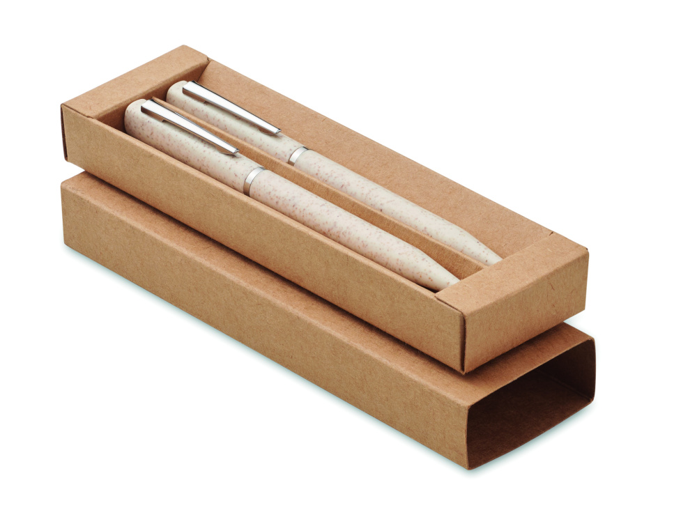 Logotrade promotional product picture of: Wheat straw/ABS twist pen set