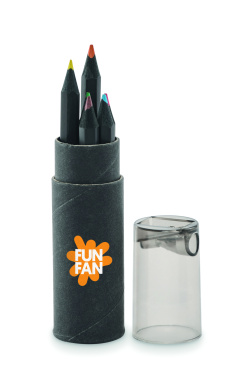 Logotrade promotional giveaways photo of: 6 black colouring pencils