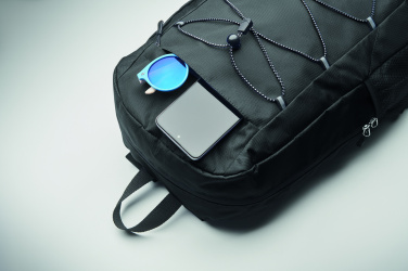 Logo trade promotional merchandise photo of: 600D RPET polyester backpack