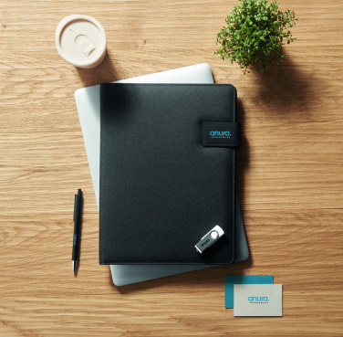 Logo trade business gifts image of: A4 folder and wireless charger