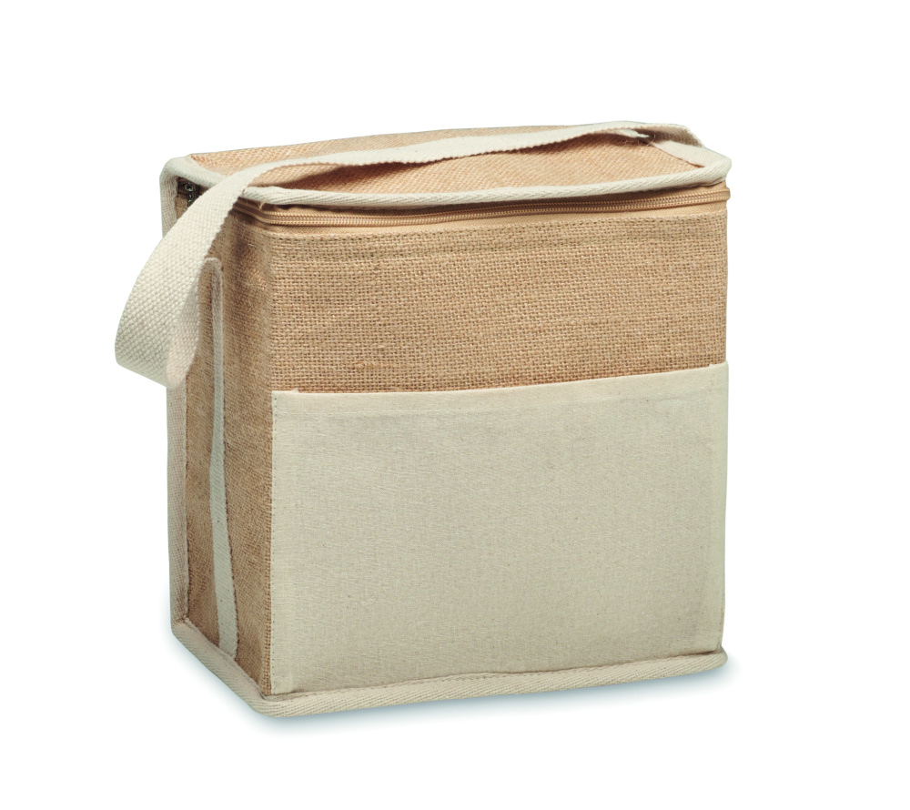 Logotrade promotional product image of: Jute and canvas cooler bag 3L