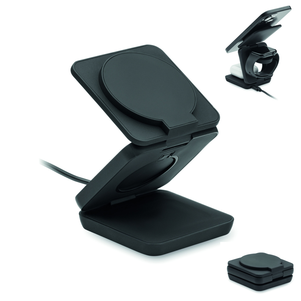 Logo trade promotional giveaways image of: 3in1 foldable charging station