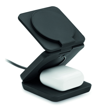 Logo trade promotional gift photo of: 3in1 foldable charging station