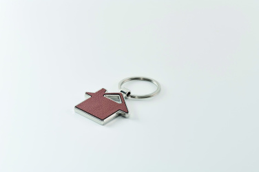 Logo trade business gifts image of: House shaped key ring