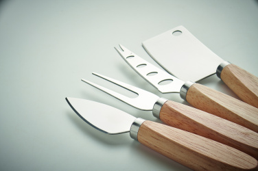 Logo trade business gifts image of: Set of 4 cheese knives
