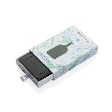 Logo trade business gifts image of: Globetrack RCSrPolyester luggage tag with worldwide locating