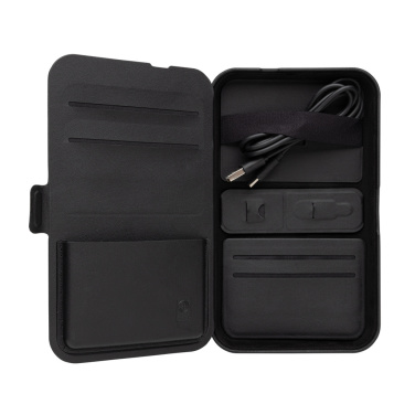 Logotrade promotional product image of: Swiss Peak RCS recycled travel case with 3 in 1 charger