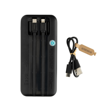 Logo trade promotional item photo of: Turbopack RCS rplastic powerbank 10.000 integrated cables