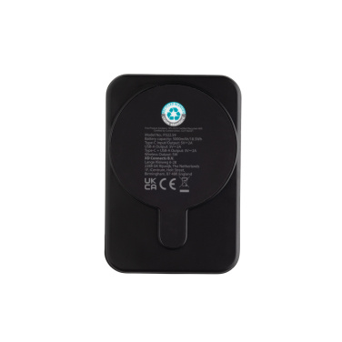 Logo trade corporate gift photo of: Stellar RCS recycled plastic 5000 mah 5W magnetic powerbank