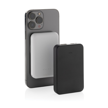 Logo trade corporate gifts image of: Stellar RCS recycled plastic 5000 mah 5W magnetic powerbank