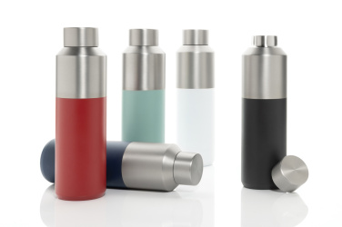 Logotrade promotional product picture of: Fluid RCS certified recycled steel water bottle 600ml