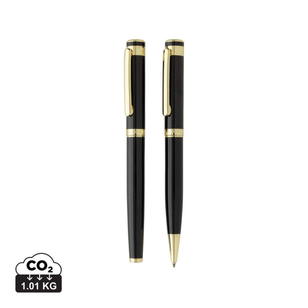 Logotrade advertising products photo of: Swiss Peak Luca RCS recycled brass deluxe pen set