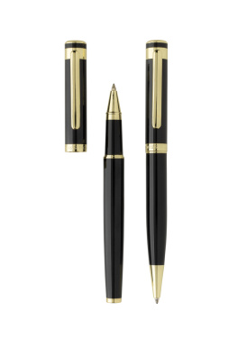 Logo trade business gift photo of: Swiss Peak Luca RCS recycled brass deluxe pen set