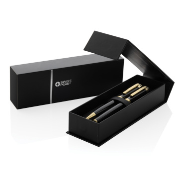 Logotrade promotional giveaway image of: Swiss Peak Luca RCS recycled brass deluxe pen set
