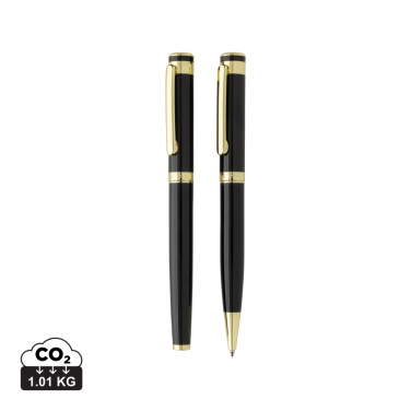 Logotrade promotional merchandise image of: Swiss Peak Luca RCS recycled brass deluxe pen set