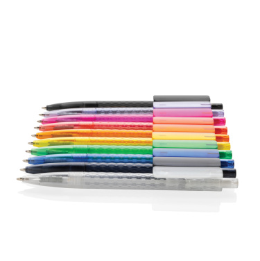 Logo trade corporate gifts picture of: X3 GRS recycled PC plastic pen frosted