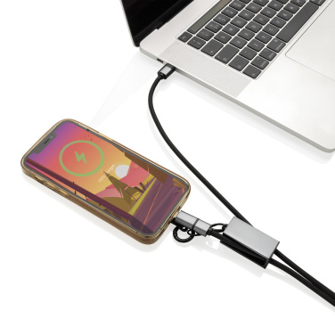 Logotrade promotional giveaway picture of: Terra RCS recycled PET phone cord with dual charge cable