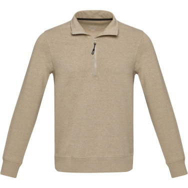 Logo trade corporate gifts picture of: Tin unisex Aware™ recycled quarter zip sweater 