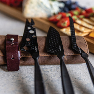 Logo trade corporate gifts image of: BOSKA Cheese Knife Set Monaco+ Black