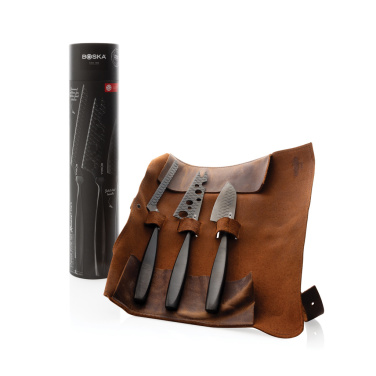 Logo trade corporate gifts image of: BOSKA Cheese Knife Set Monaco+ Black