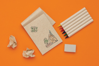 Logotrade promotional merchandise photo of: Micki GRS infinity 6pc coloring pencil set with notepad