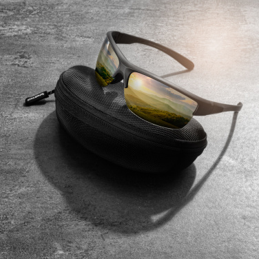 Logo trade promotional gifts image of: Polarized sunglasses MANASLU Schwarzwolf
