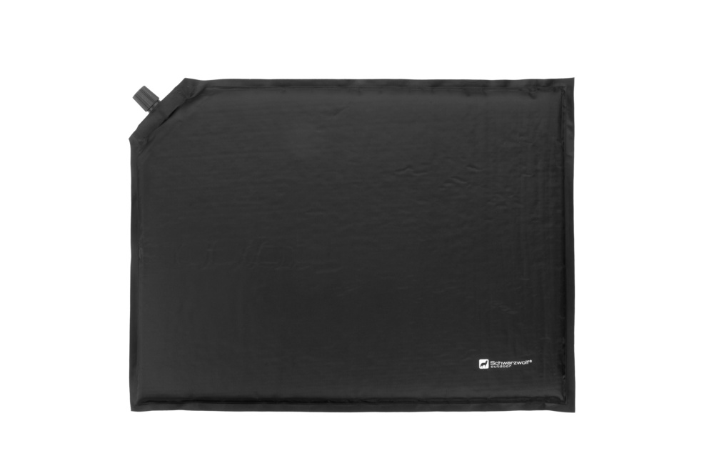 Logo trade promotional items image of: Inflatable cushion ANTERO Schwarzwolf