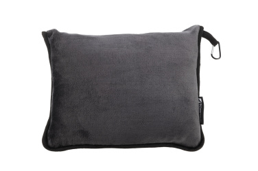 Logo trade promotional gift photo of: Blanket and pillow 2 in 1 AMIATA Schwarzwolf