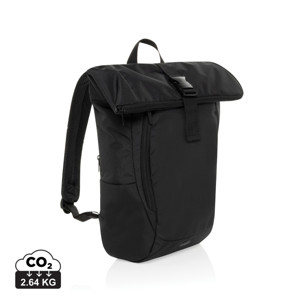 Logotrade promotional giveaway image of: Swiss Peak Aware™ RPET Leonard 15.6 inch laptop backpack