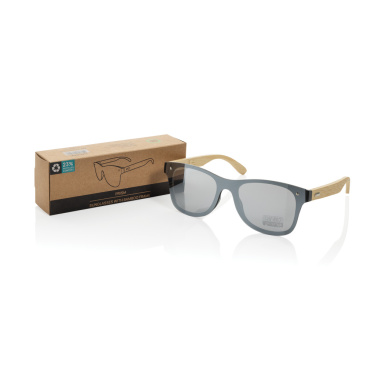 Logotrade corporate gift picture of: Prism RCS recycled plastic sunglasses with bamboo frame