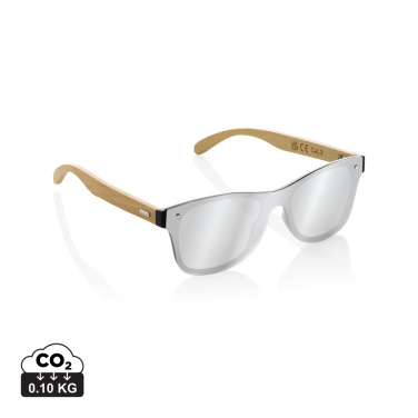 Logotrade promotional product image of: Prism RCS recycled plastic sunglasses with bamboo frame