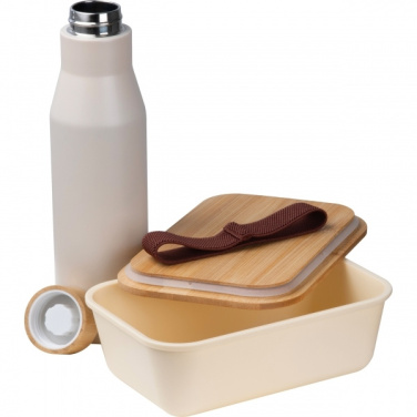 Logo trade advertising products picture of: Set Lunchbox with stainless steel bottle Toronto