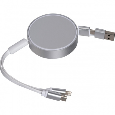 Logotrade promotional product image of: Charging cable made from recycled aluminum Ostend