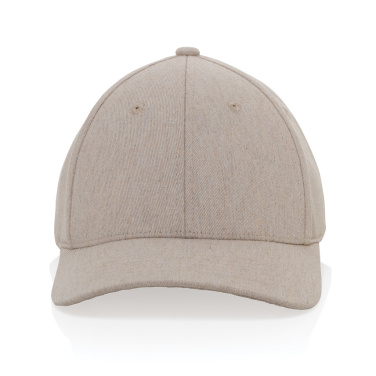 Logo trade advertising product photo of: Milo AWARE™ recycled heather 6 panel cap 200gr