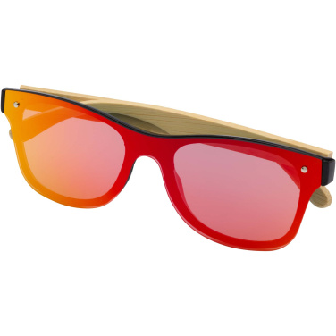 Logotrade corporate gift image of: Tan sunglasses with bamboo temples