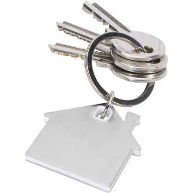 Logo trade promotional items image of: Nook house-shaped keychain