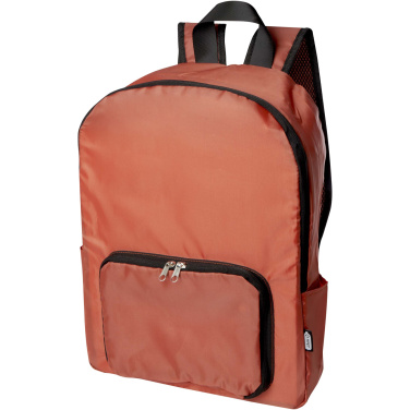 Logo trade promotional giveaway photo of: EcoFold RPET foldable backpack 15L