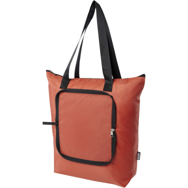 Logotrade business gift image of: EcoFold RPET foldable tote cooler bag 15L