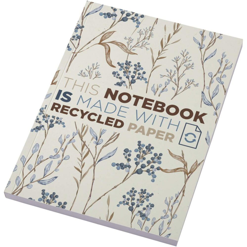 Logo trade promotional gifts picture of: Novella Austen A5 recycled soft cover notebook - 100 sheets