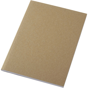 Logo trade promotional giveaways image of: Novella Austen A5 recycled soft cover kraft notebook - 50 sheets 